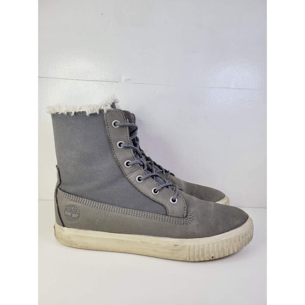 Timberland Womans Skyla Bay Fleece Fold-Down Boot Medium Gray Nubuck 8.5 Grey US